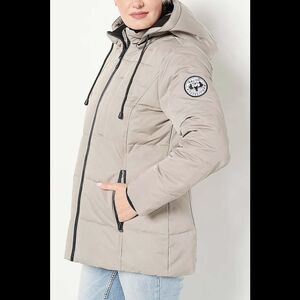 Arctic Expedition Horizontal Quilted Down Coat Tan - Regular